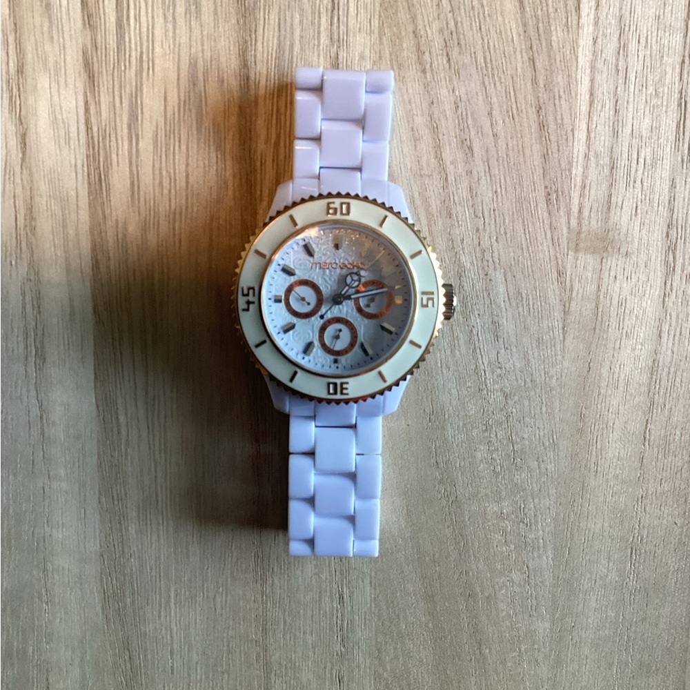 Marc Ecko Gold and White Chronograph Watch
